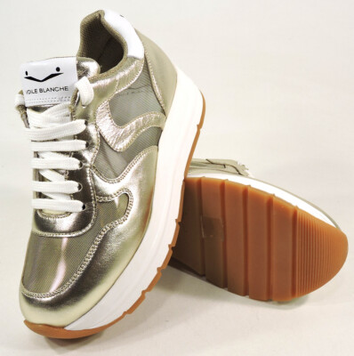 VOILE BLANCHE   WOMEN'S GOLD SOFT LEATHER COMFORT FASHION SUMMER SNEAKERS