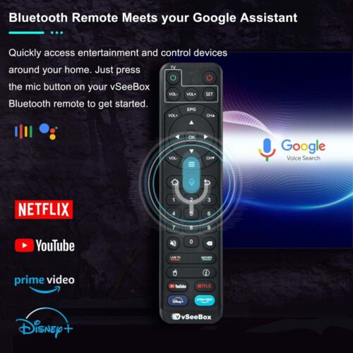 Repuesto de control remoto original vSeeBox V2 Pro Bluetooth y control de voz OEM - Imagen 2 de 4