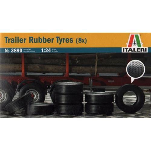 1:24 ITALERI Accessories Set 8X Rubber Tires For Truck Kit IT3890 - Picture 2 of 3