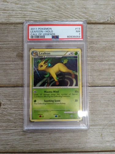 PSA 7 Graded Leafeon - Holo Call Of Legends 2011 Pokemon #13