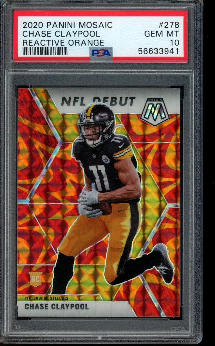 2020 Panini Mosaic #278 Chase Claypool Reactive Orange PSA