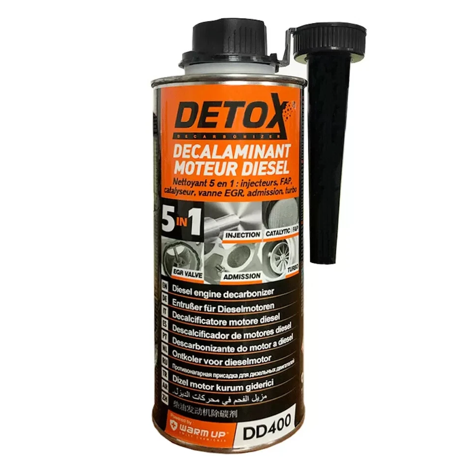 WARMUP WARM UP Additivo carburante decalcaminante DETOX Diesel 5 in 1 FAP EGT CAT 400ml