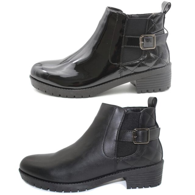 WOMENS LADIES BUCKLE FASHION FLAT LOW HEEL ZIP CHELSEA QUILTED ANKLE BOOTS SHOES WOMENS LADIES BUCKLE FASHION FLAT LOW HEEL ZIP CHELSEA QUILTED ANKLE BOOTS SHOES