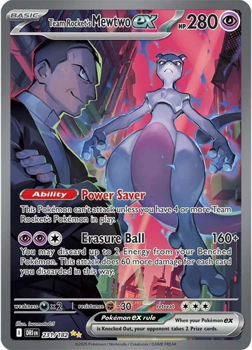 Team Rocket's Mewtwo Ex 231/182 Sv10: Destined Rivals