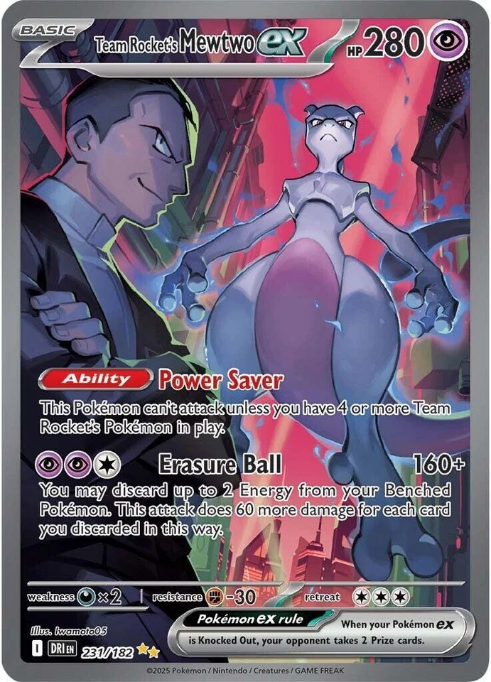 Team Rocket's Mewtwo Ex 231/182 Sv10: Destined Rivals