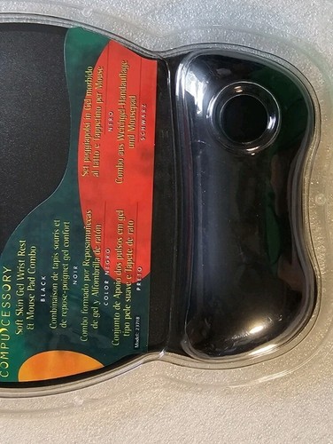 Compucessory Wrist Rest Mousepad Gel Nonskid Black 23718 - Picture 8 of 8