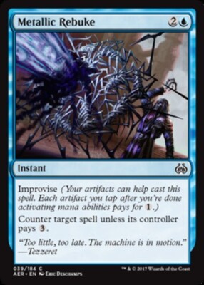 x4 Metallic Rebuke MTG Aether Revolt C M/NM, English