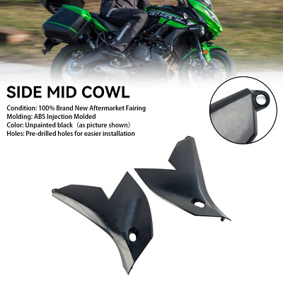 Unpainted Fairing Side Mid Cowl Panel Fit For Kawasaki Versys 650 KLE 2022~2024