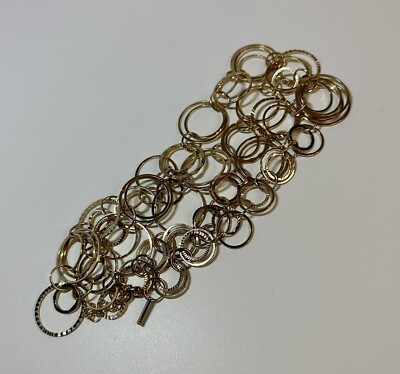 Daisy Fuentes Hoop Chain Link  Belt / Necklace Long Loop Dangle Women s Fashion