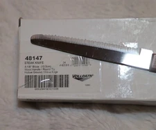 48 Vollrath steak knives. Wood handle, 4 1/8" stainless blade. never used. 48147