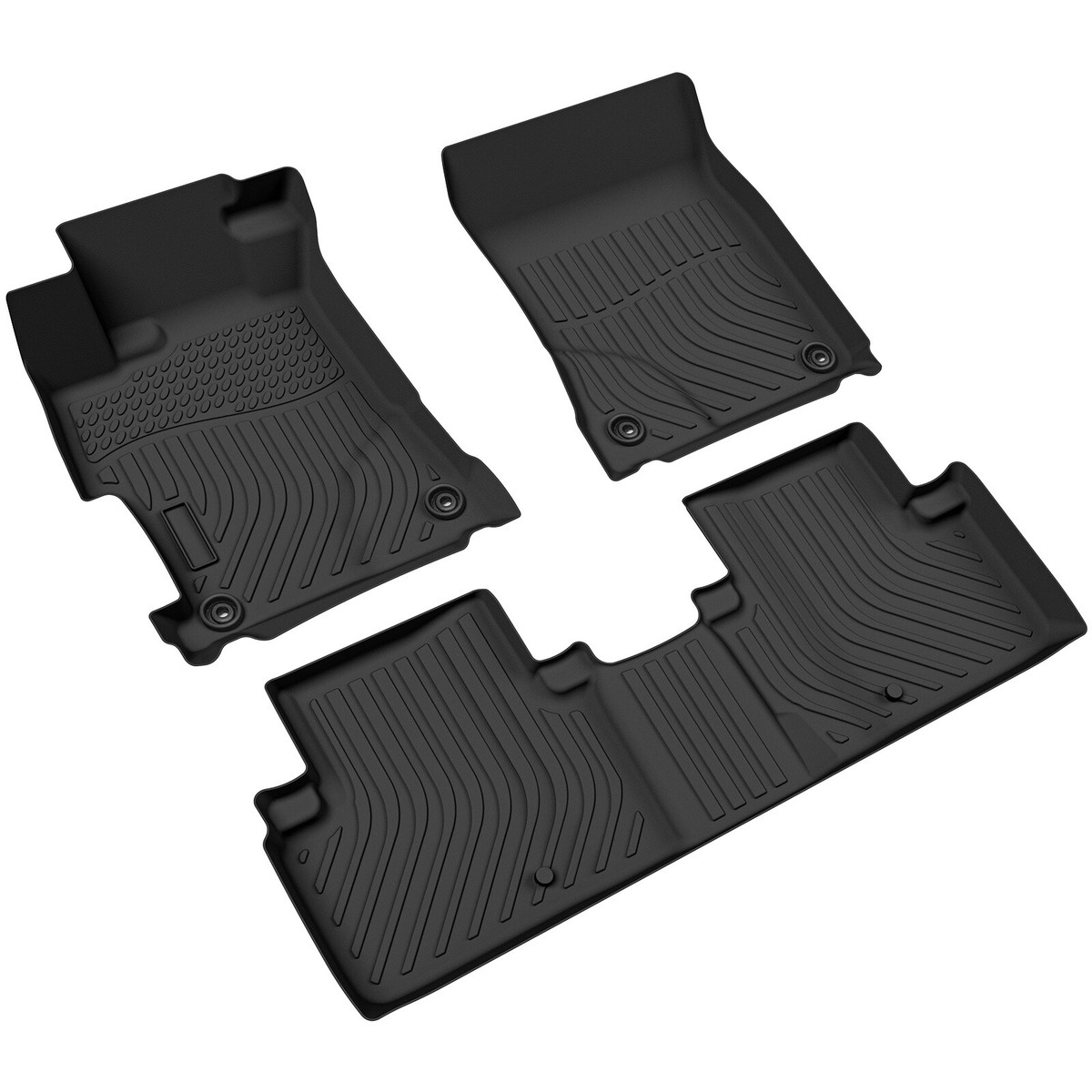 For 2013-2022 Acura ILX Sedan 4DR TPE Front & Rear Floor Mats Trunk Cargo Liner - View #11