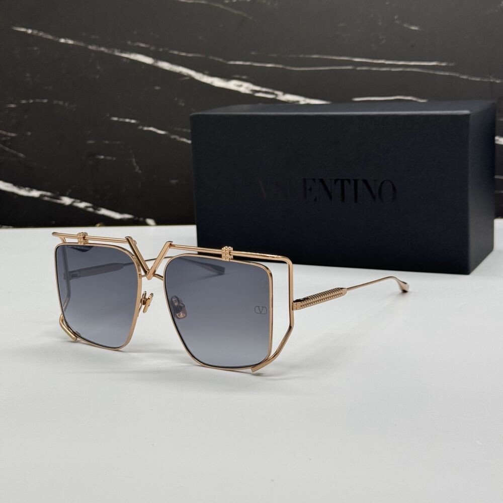 サングラス VALENTINO GARAVANI Woman Sunglasses Gold 0VLS-116A-59 GOLD NEW VALENTINO V-LIGHT VLS-116A GREY TITANIUM WOMEN VALENTINO