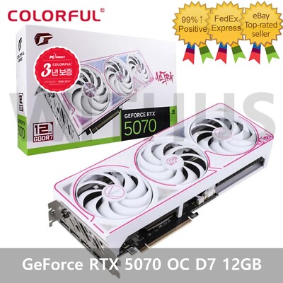 COLORFUL GeForce RTX 5070 ULTRA OC White D7 12GB Gaming Graphics Card_