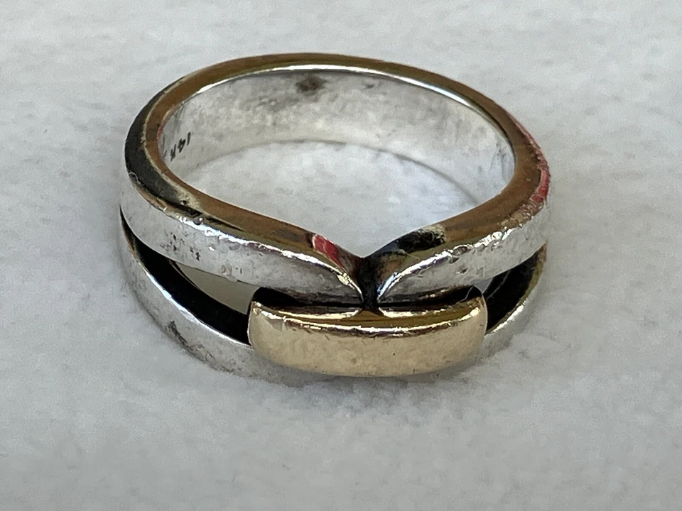 Anillo James Avery Enduring Bond Talla 6,75 Plata de Ley/Oro 14K 7,53 g