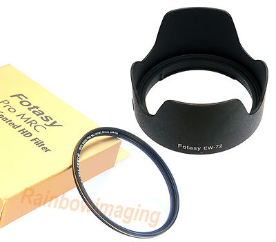 Lens Hood AS EW-72, 67mm MRC Nano MCUV Filter for Canon EF 35mm F/2 IS USM 