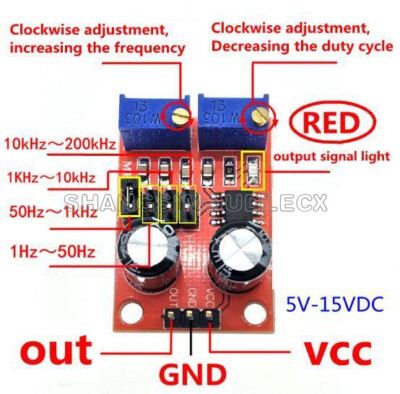 Signal Generator Ne555 Duty Cycle Adjustable Module Frequency Square Wave Puls