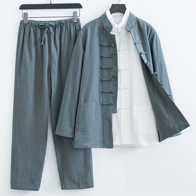 Chinese Kung Fu Wing Chun Suits Martial Tai Chi Uniform Bruce Lee Costume Men