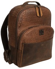Sts Ranchwear By Carroll Women's Catalina Crocodile Print Backpack Brown