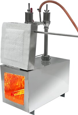 Blacksmithing Forge Double Burner With One Side Door - 2600F - Propane Gas Forge