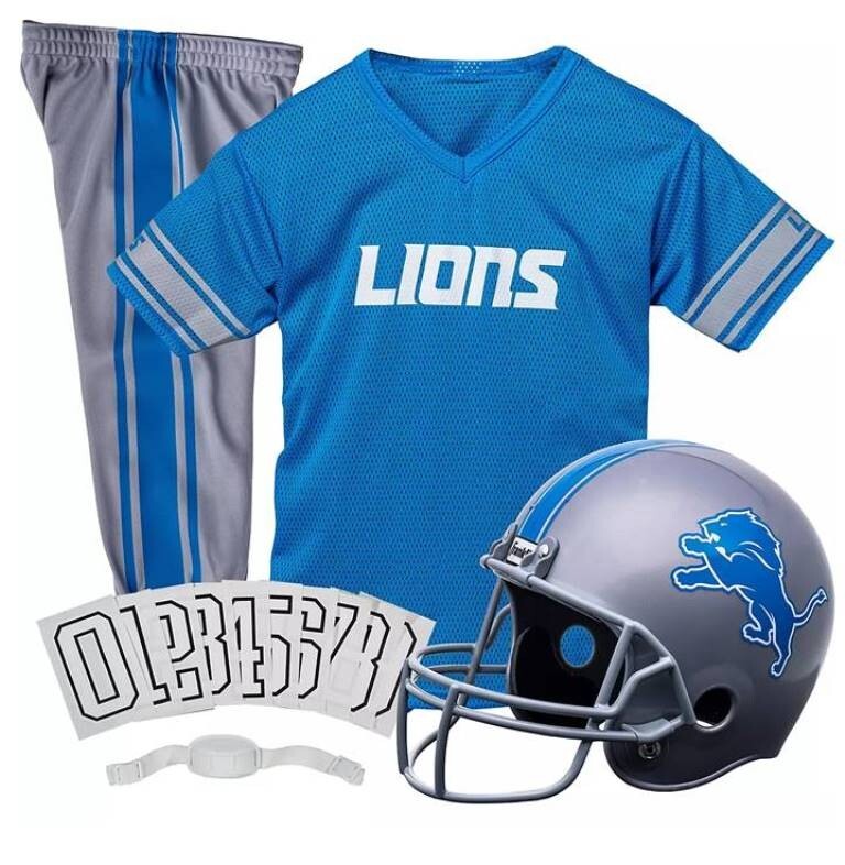 Detroit Lions Kids NFL 6pc Deluxe Football Uniform Set, Small eBay