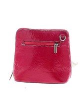 Vera Pelle Women Red Leather Crossbody Bag One Size