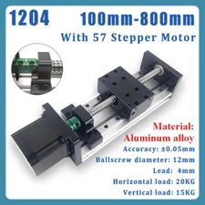 W/57 Stepper Motor 100mm-800mm Ball Screw Linear Double Rail Motion Slide Table