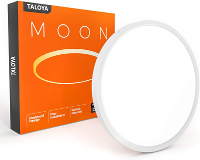 Flush Mount 12 Inch Ceiling Light (Milk White Shell), 20W Surface Mount LED L...