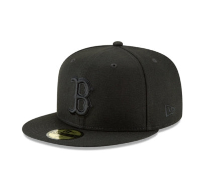 New Era Blackout Basic 59FIFTY Boston Red Sox Hat,7 3/8