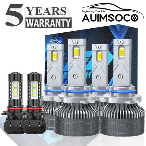 For Ram 1500 2011-2018 LED Headlight Kit Bulbs High Low Beam + Fog