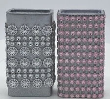 PINK / SILVER,PILL,Flip Top Tin.  Use For  Other Things. Possibilities Endless!!