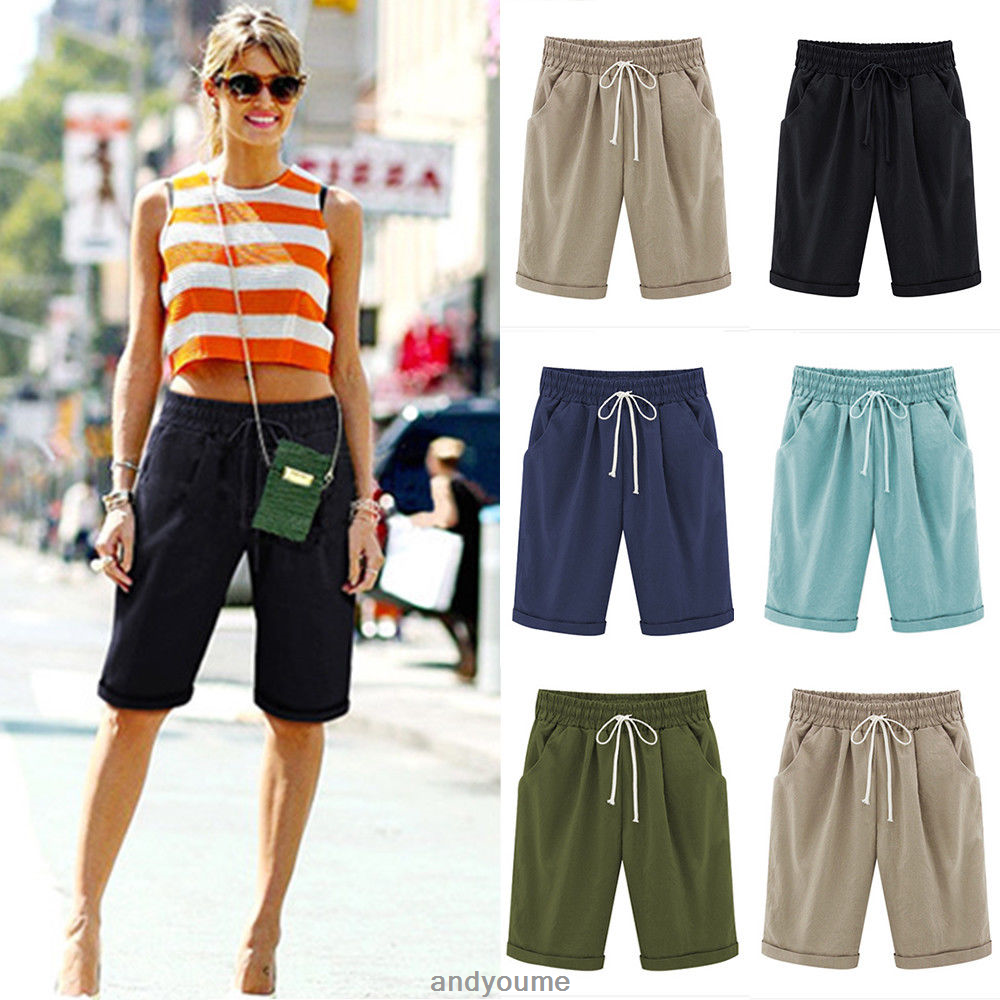 Ladies Combat Chino Cargo Shorts Knee Length Summer Holiday Ladies Combat Chino Cargo Shorts Knee Length Summer Holiday