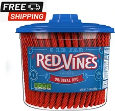 RED VINES Twists Original Red Licorice Bulk Candy Jar (5 lbs.)