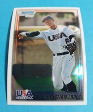 2010 Bowman Chrome USA Stars Christian Lopes RC #USA-7
