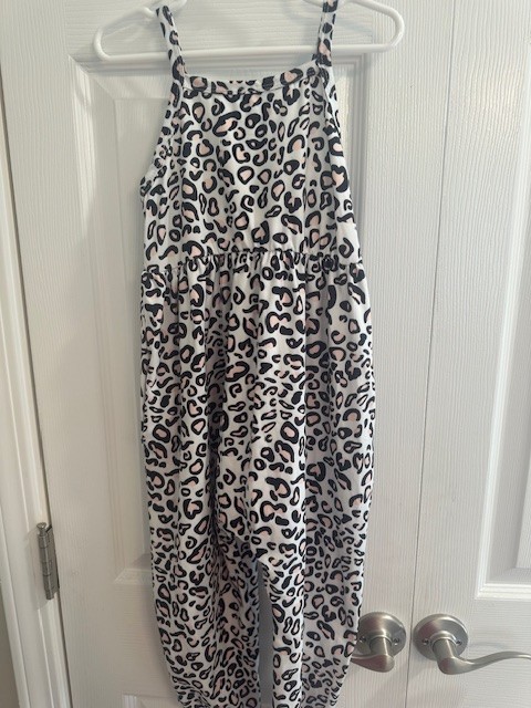 Girls Animal Print Long Romper Size 110 (5) 