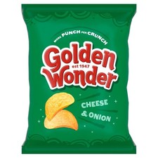 32 Pack Golden Wonder Cheese & Onion 32.5g x32 - Bulk Value