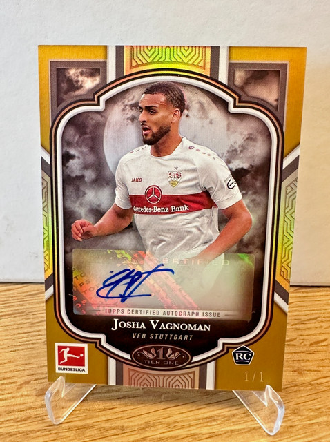 2022/23 TOPPS Tier One Bundesliga Josha Vagnoman Auto 1/1 One of One - VfB