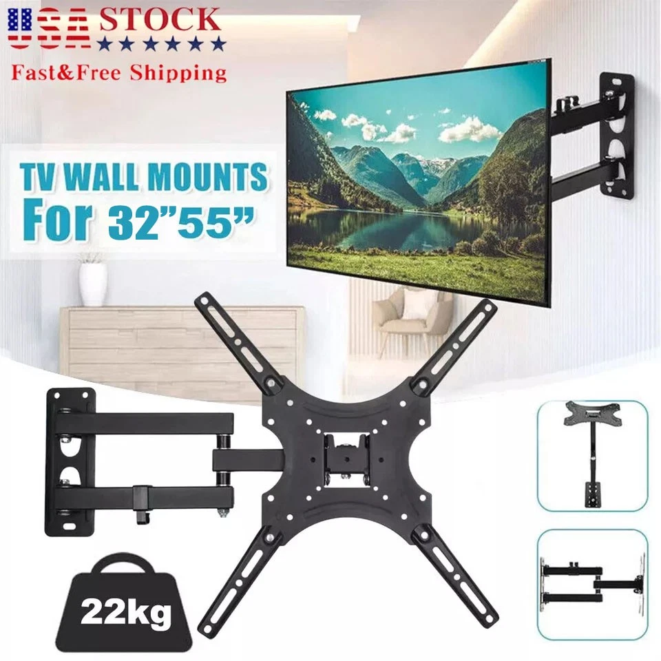 Soporte de montaje en pared universal para TV inclinable para soporte ajustable de 32-55 pulgadas EE. UU. Foto 4 de 4