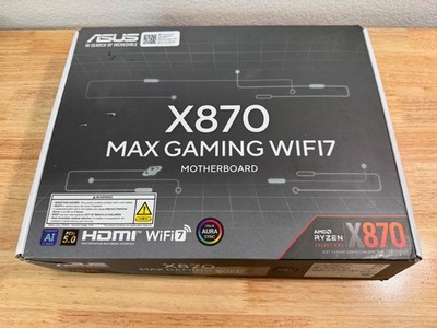 ASUS X870 MAX Gaming WiFi7 AMD AM5 ATX Motherboard DDR5, PCIe 5.0 x16