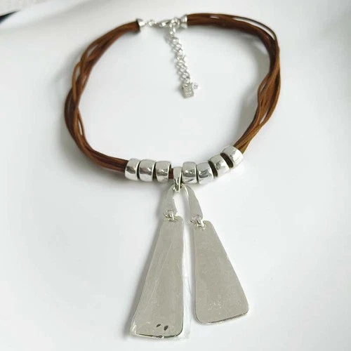 Robert Lee Morris Sohu Statement Pendant Necklace Women Party Vacation Jewelry