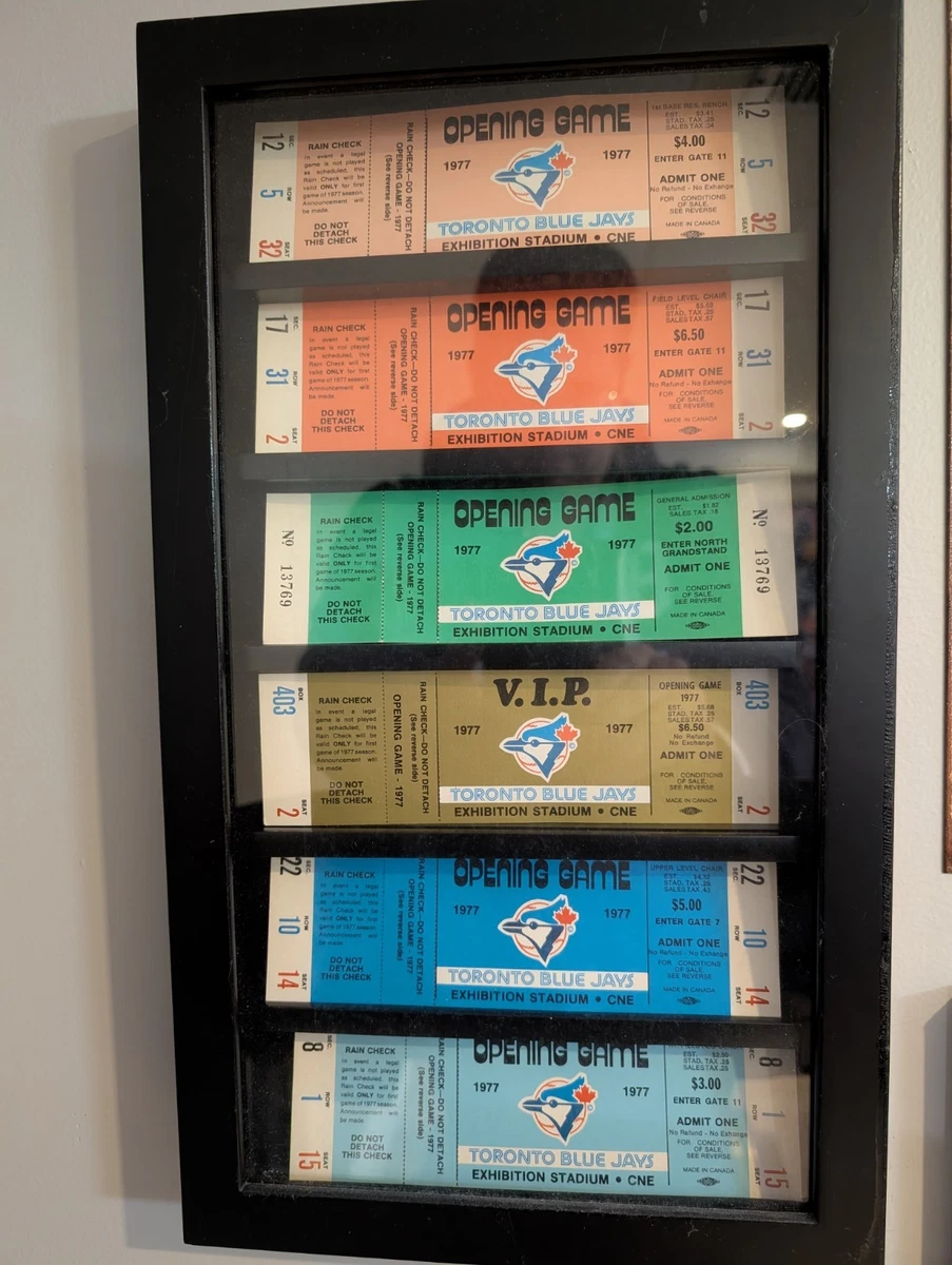 Toronto Blue Jays Baseball 1977 Vintage Sports Ticket Stubs for