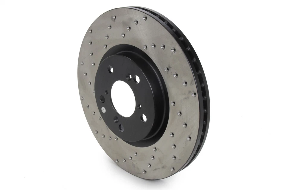 Stoptech 128.40071R, One Black Iron Sport Cross Drilled Brak E Rotor Performance - Image 3 of 4