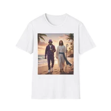 Graphic Tee, Snoop Dog Walking with Jesus Shirt, Hip Hop Music Lover Gift,