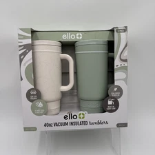 Ello Port 40oz Stainless Steel Tumbler w/ Handle 2 Pack Insulated NEW