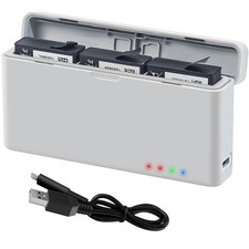 For DJI Osmo Action 3 Action 4 Camera 3-Way Battery Charger USB Charging Hub Box