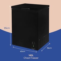 Russell Hobbs 142L Freestanding Chest Freezer - Black (RH142CF2002B)