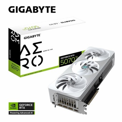 GIGABYTE AERO GeForce RTX 5070 Ti 16GB GDDR7 PCI Express 5.0 ATX Graphics Card G