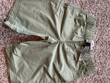 Old Navy boys Green Solid Chino Shorts, Elastic Waist, Pockets