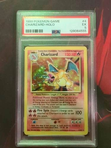Charizard - Base Set Holo Foil - 4/102 - PSA 5 EX