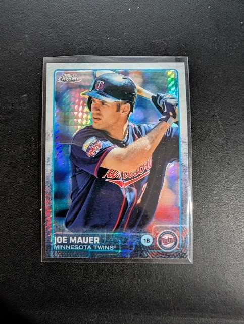 2015 Topps Chrome Prism Refractor #4 Joe Mauer TWINS!