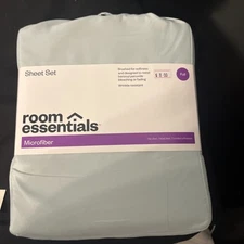 New Room Essentials Full Sheet Set Mint Green Microfiber 100% Polyester